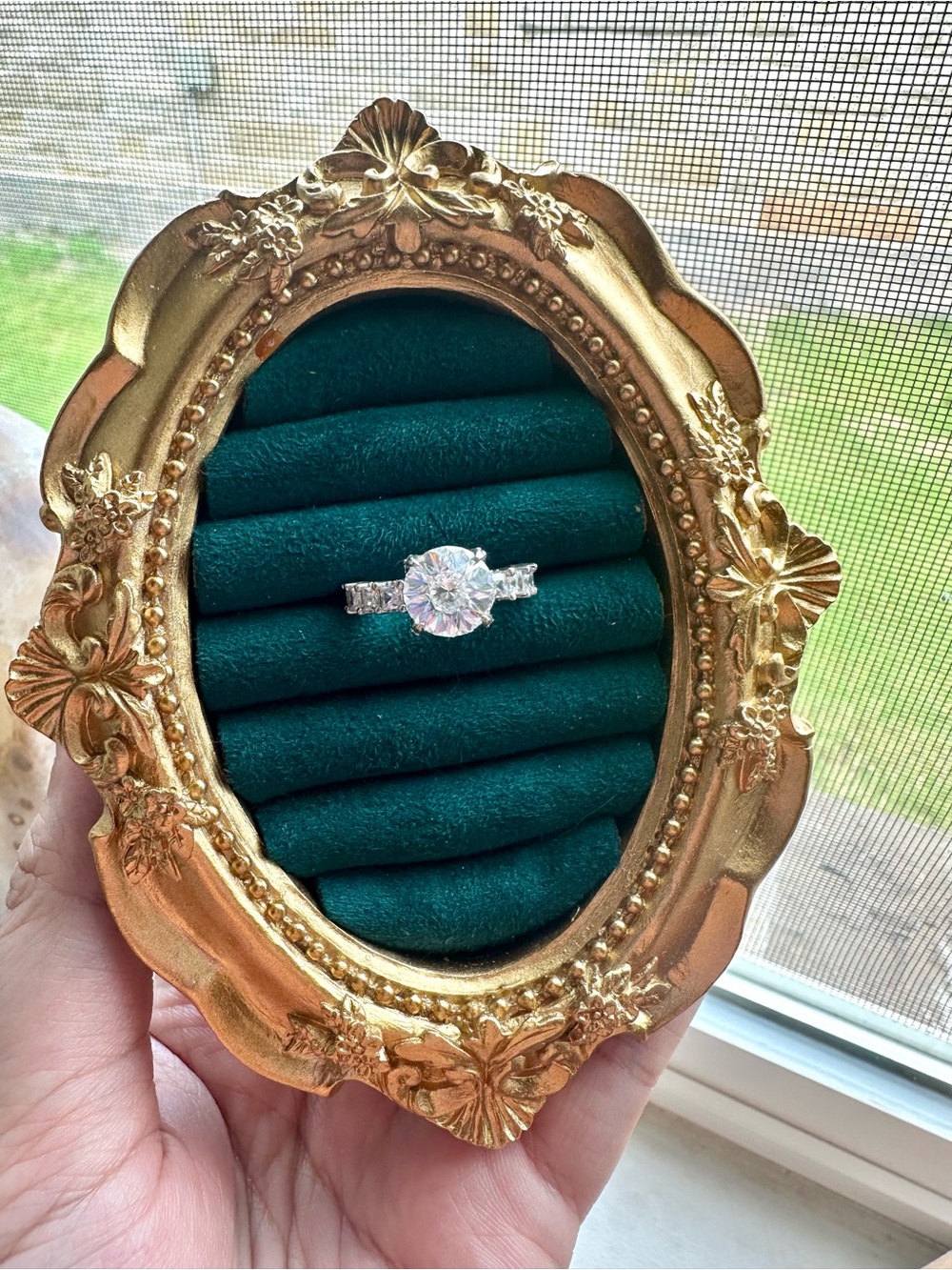 Size 5.5 3ct Synthetic Moissanite Eternity Engagement Ring 925 Sterling Silver